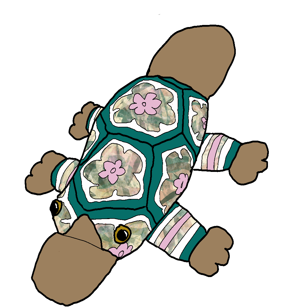 Petal-pus Platypus Teacup Sticker