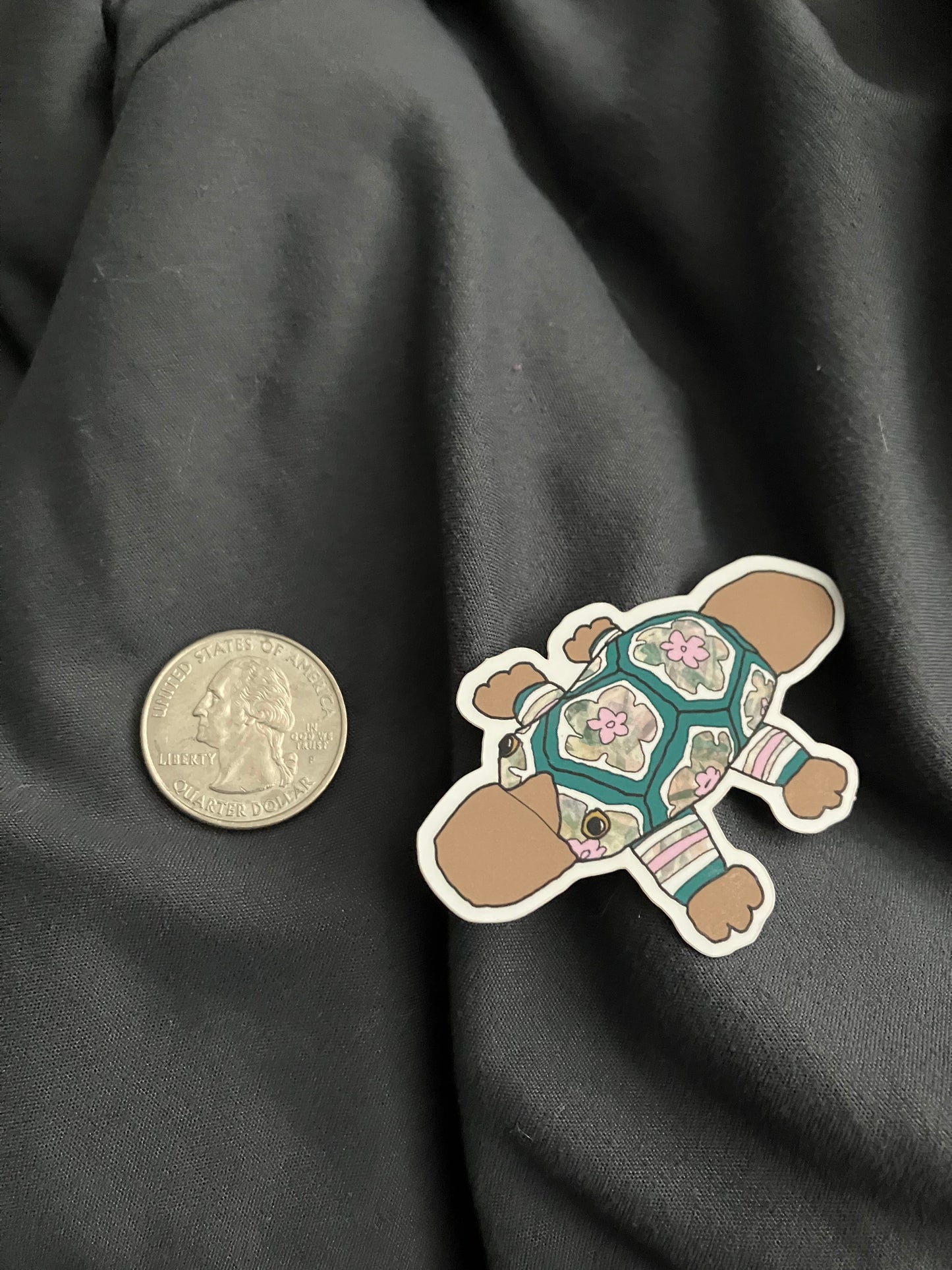 Petal-pus Platypus Teacup Sticker